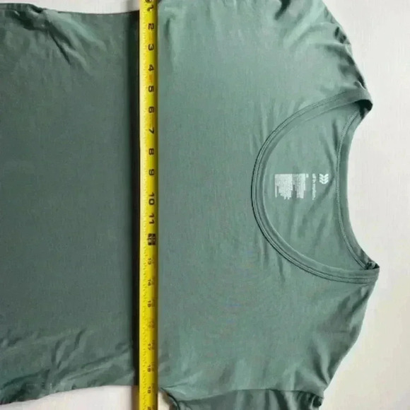 ALL IN MOTION Modal Blend Long Sleeve Tee Olive Green Sz XS - Picture 8 of 11